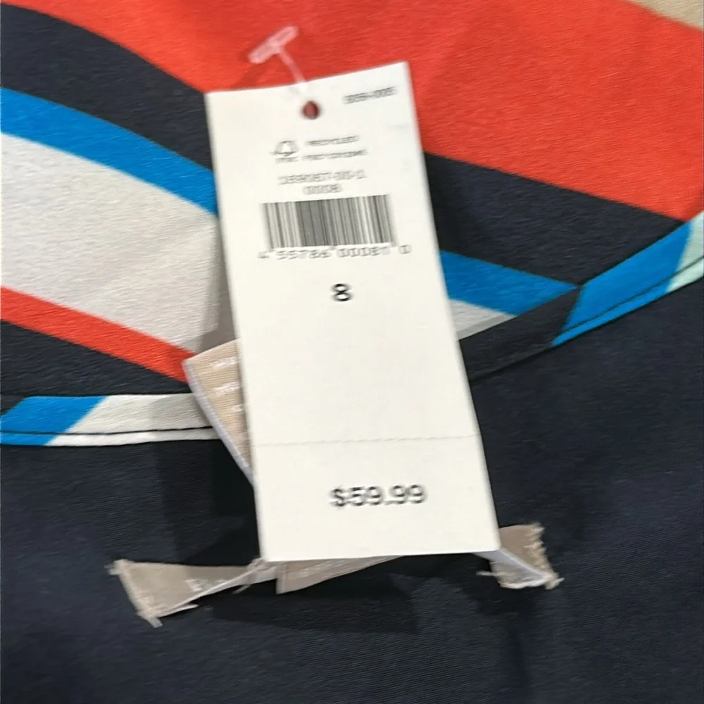 Banana Republic Striped Sleeveless Dress with Belt Size 8 - Picture 9 of 9